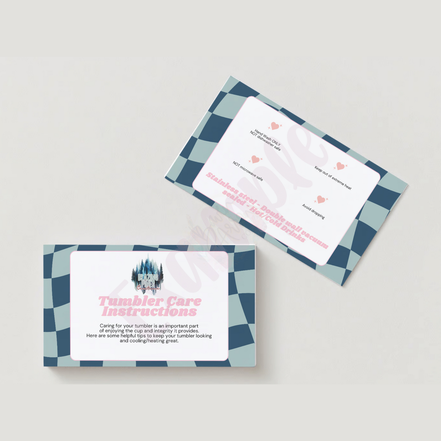 {Customized} 2x3.5” Business Cards / Care Instruction Cards
