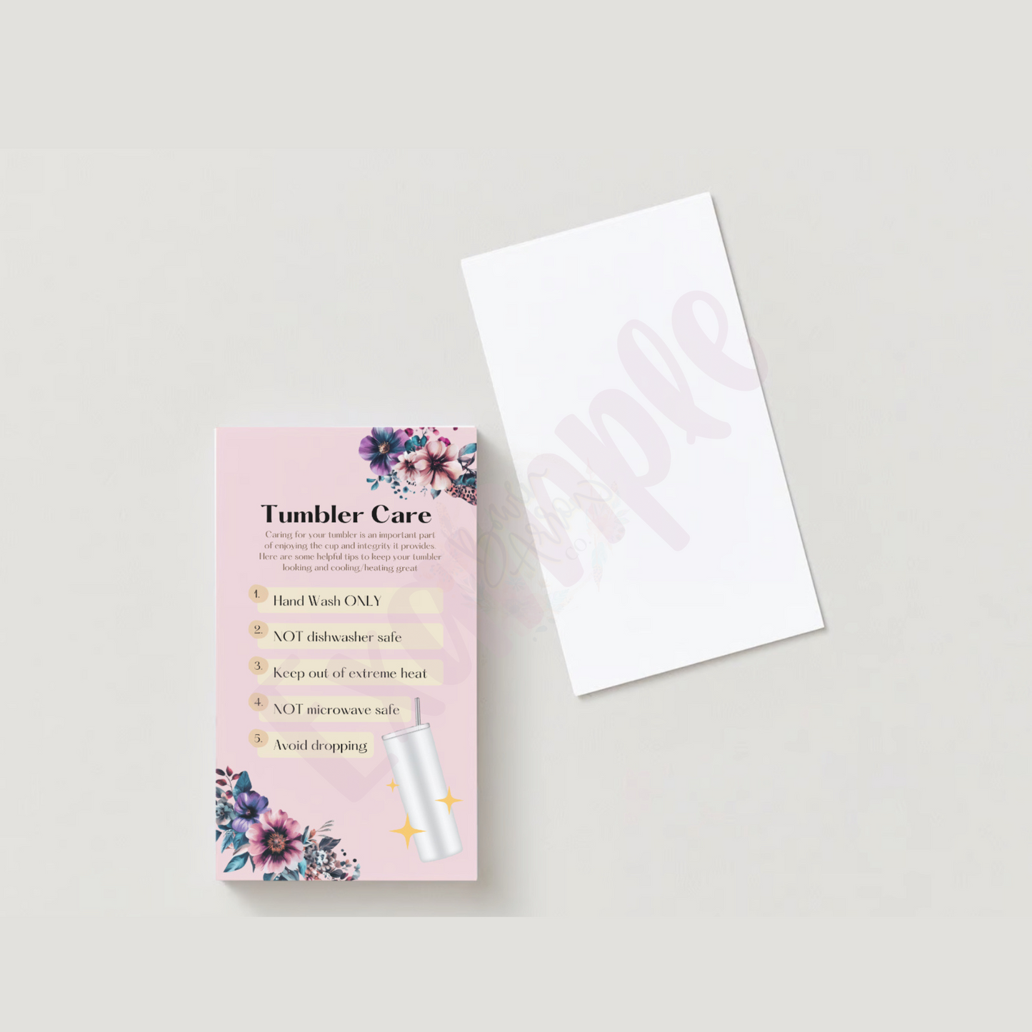 {Customized} 2x3.5” Business Cards / Care Instruction Cards