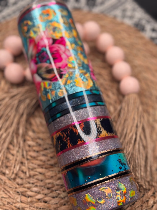 32oz. Leopard Floral {Discounted}