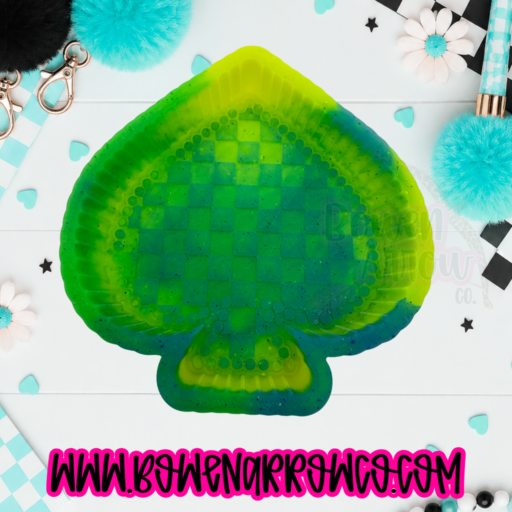 Checker Spade {Silicone Mold}
