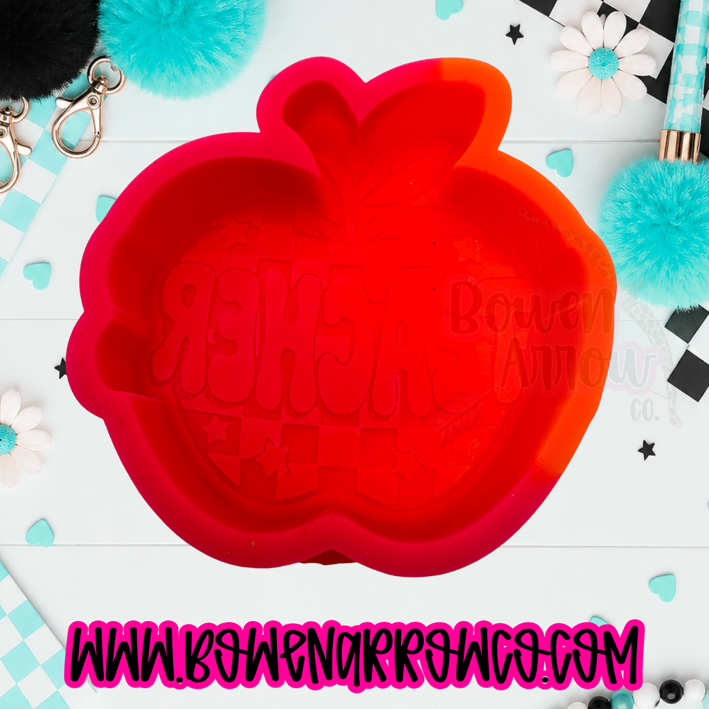 Checker Teacher Apple {Silicone Mold}