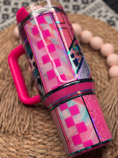 40oz. Checker Abstract {Discounted}
