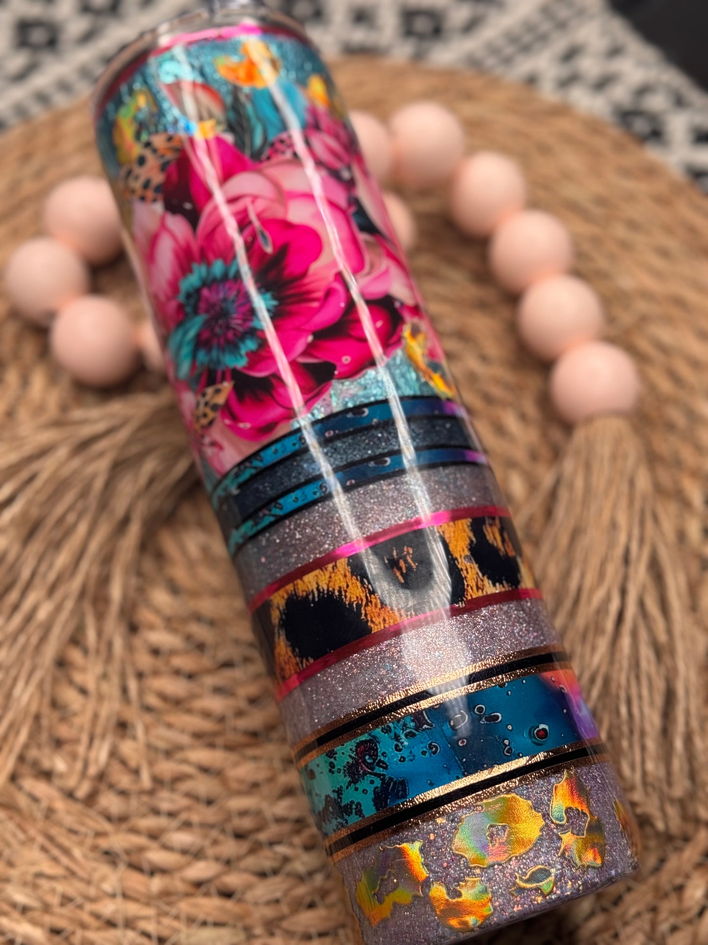 32oz. Leopard Floral {Discounted}