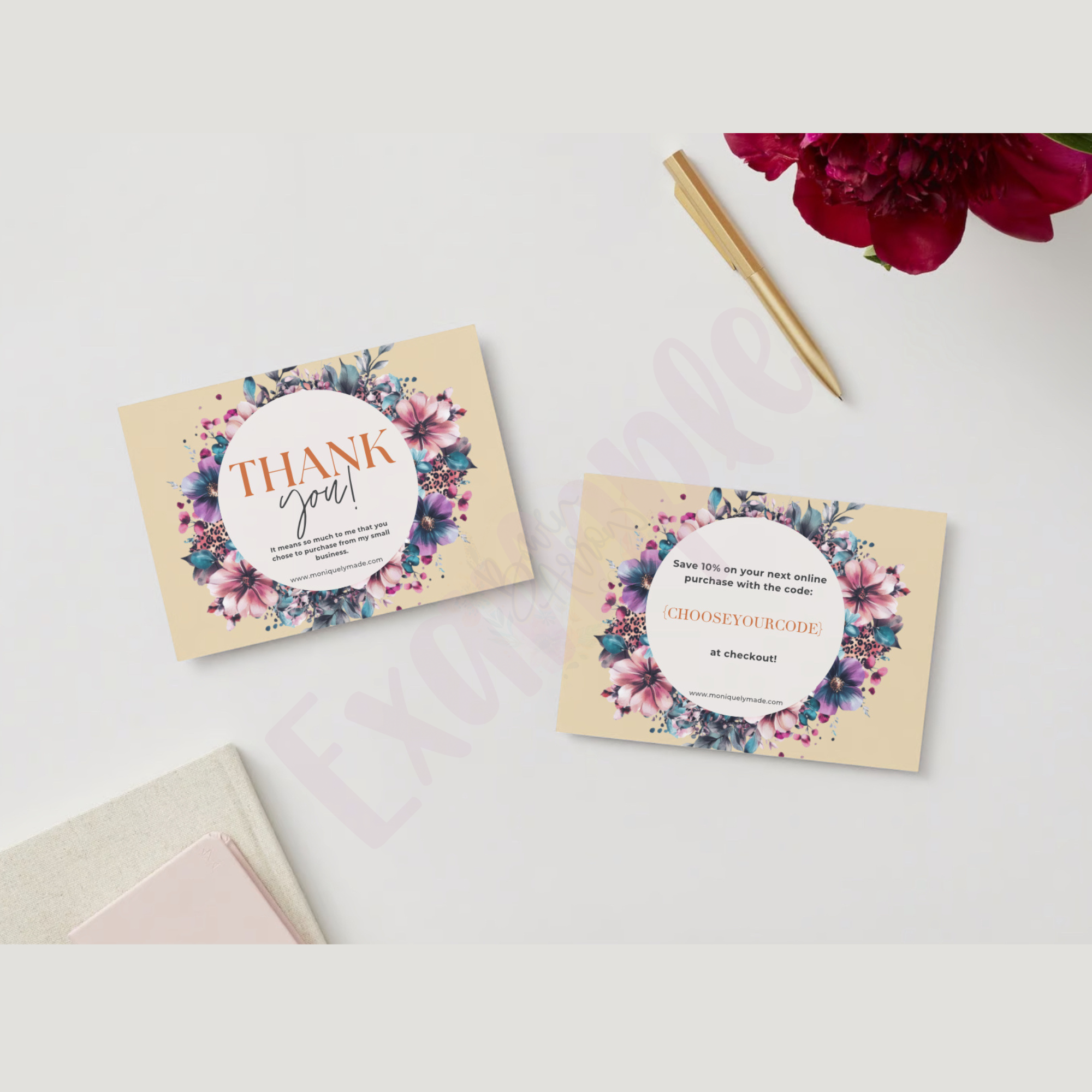 {Customized} 4x6” Thank You Cards