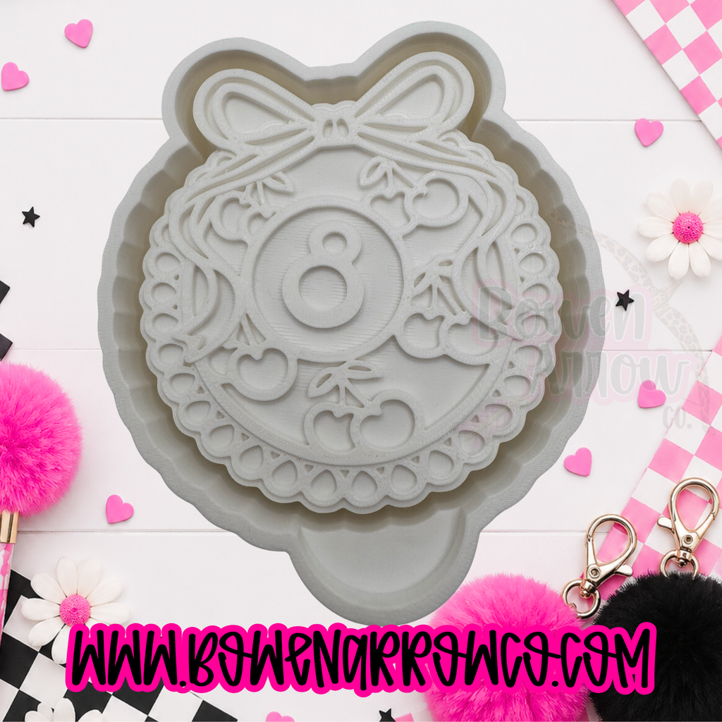8 Ball w/Cherries {Silicone Mold}