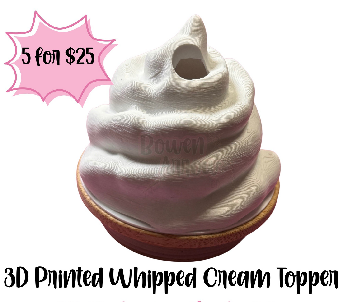3D Whipped Cream Toppers