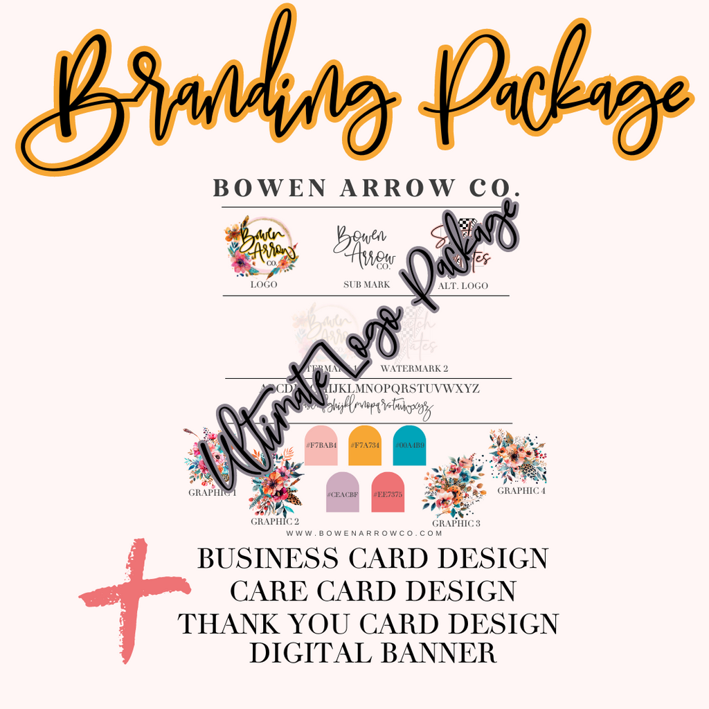 Branding Package (Ultimate + Business Card Design, Thank You Card Design, Digital Banner, & Care Card Design)