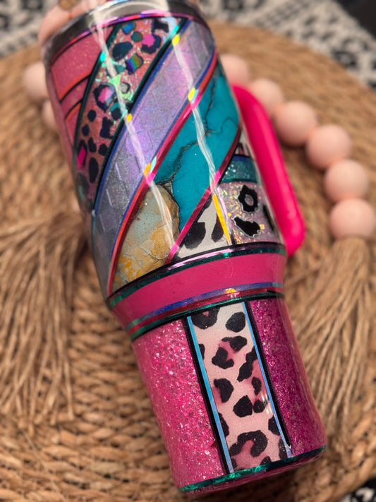 40oz. Checker Abstract {Discounted}