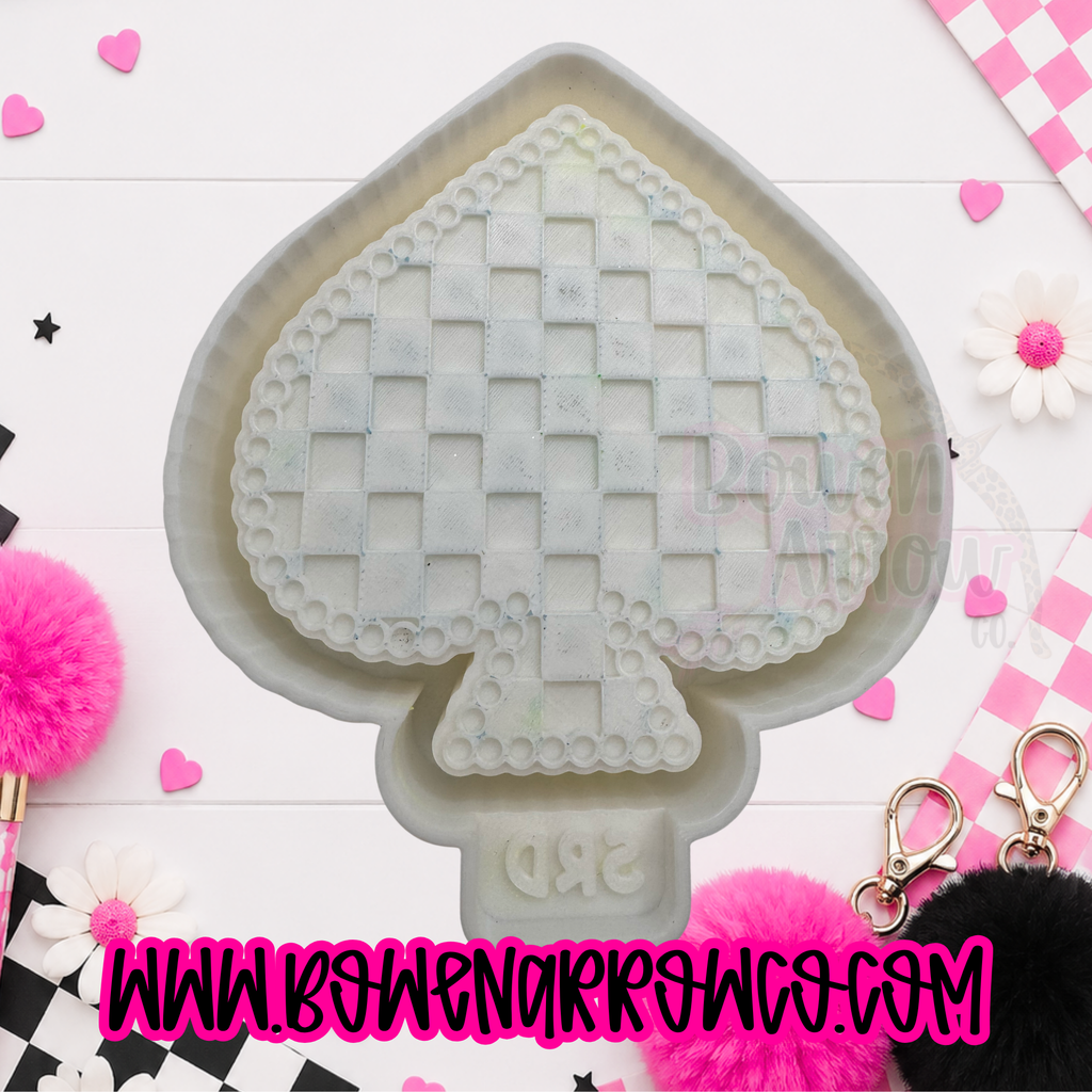 Checker Spade {Silicone Mold}