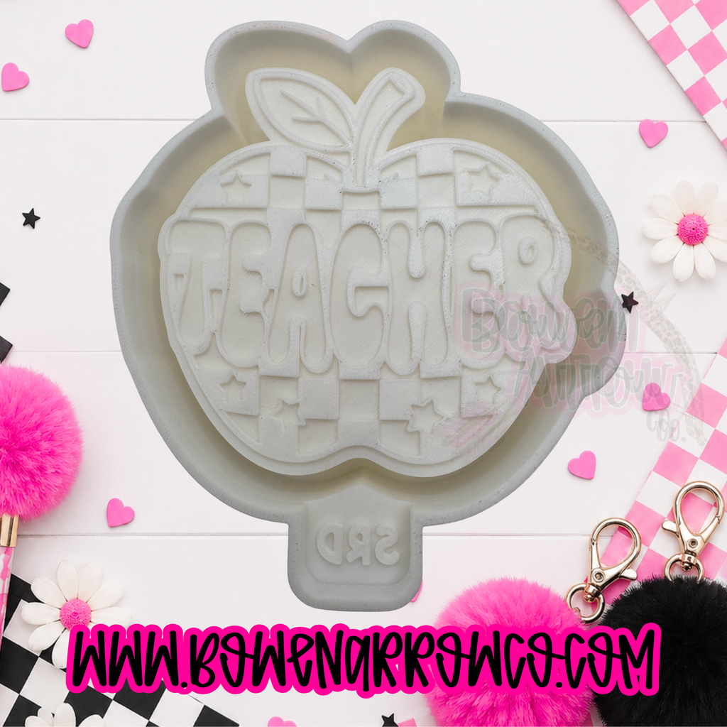 Checker Teacher Apple {Silicone Mold}