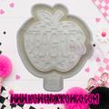 Checker Teacher Apple {Silicone Mold}
