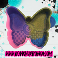 8 Ball/Checker Butterfly {Silicone Mold}