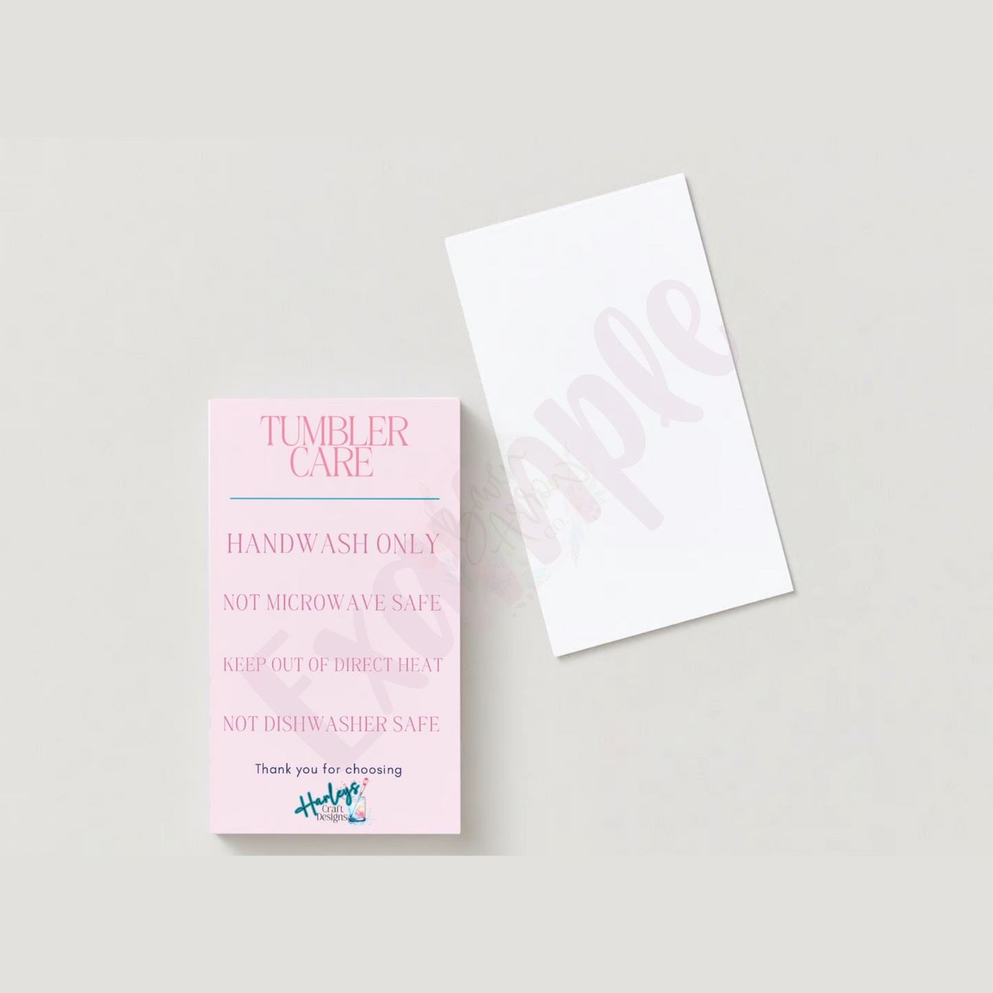 {Customized} 2x3.5” Business Cards / Care Instruction Cards