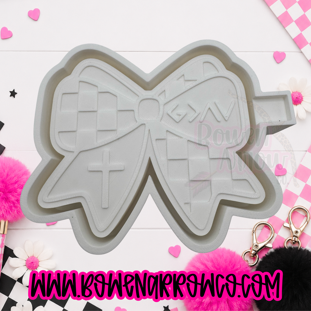 Faith Checker Bow {Silicone Mold}