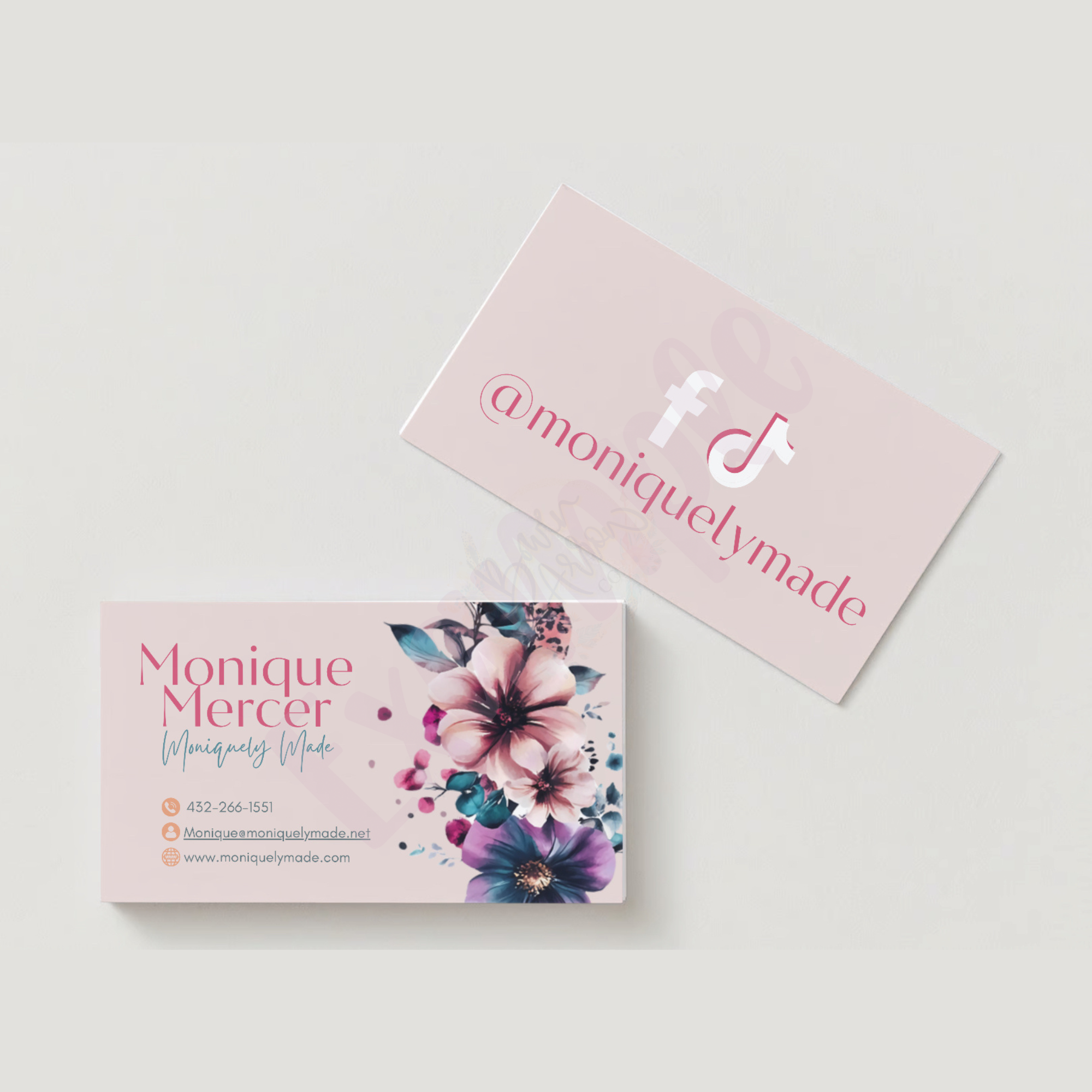 {Customized} 2x3.5” Business Cards / Care Instruction Cards