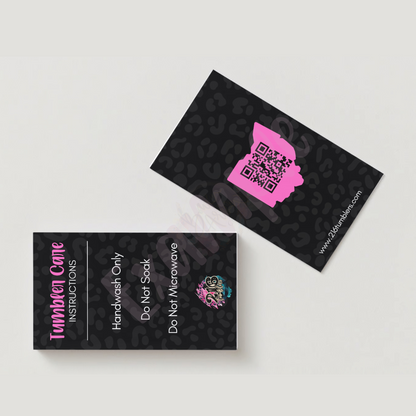 {Customized} 2x3.5” Business Cards / Care Instruction Cards